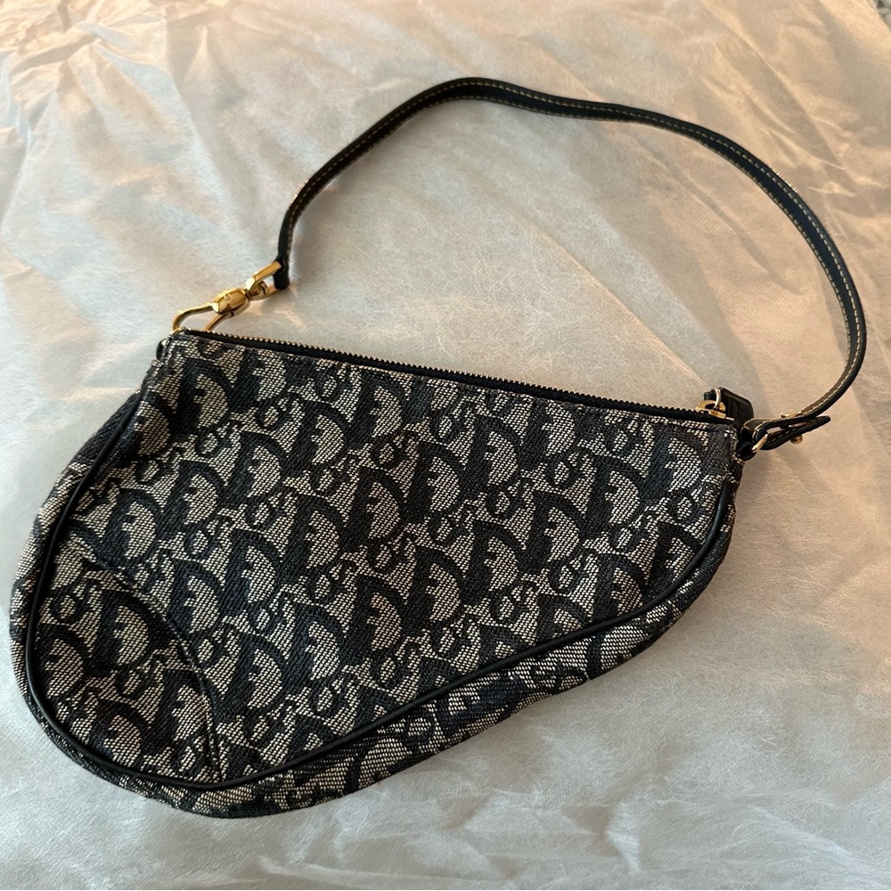 100% Authentic Christian Dior Mini Saddle Pouch